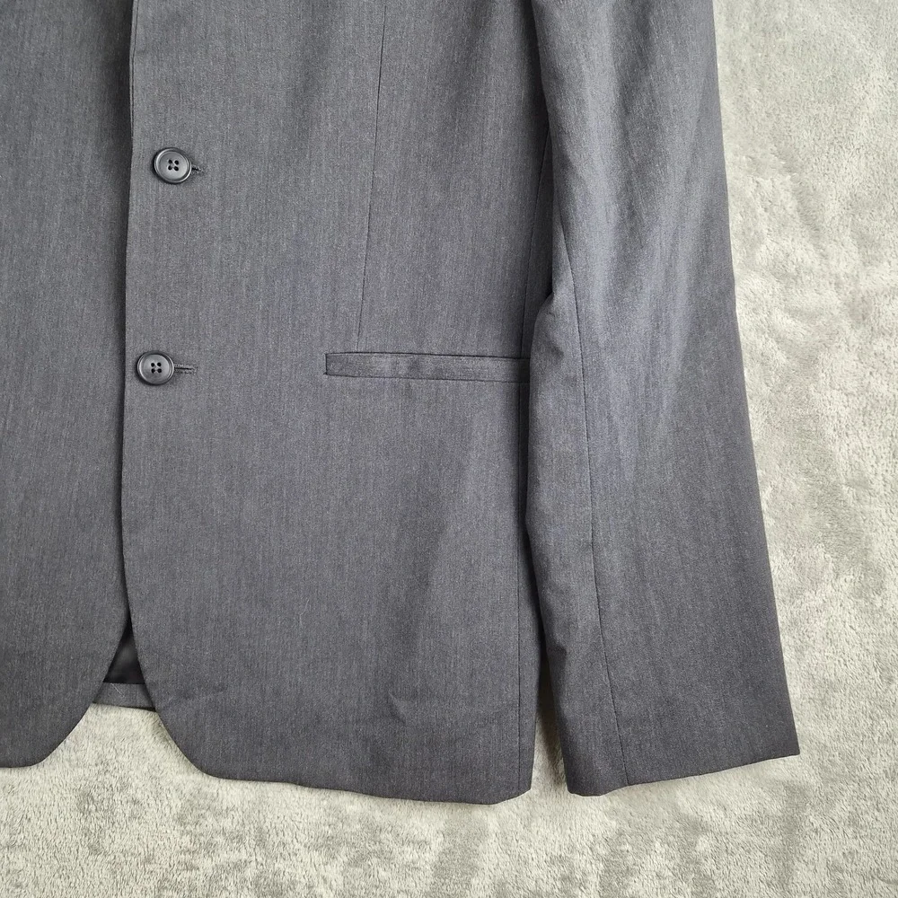 Asos Blazer Jacket Mens 42 Gray‎ Slim Fit Stretchy Slim Fit 2 Buttons Sport Coat